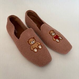 Vivaia womens tan mink knit Samantha Square-Toe Terry Knit Loafers size 43 US 11